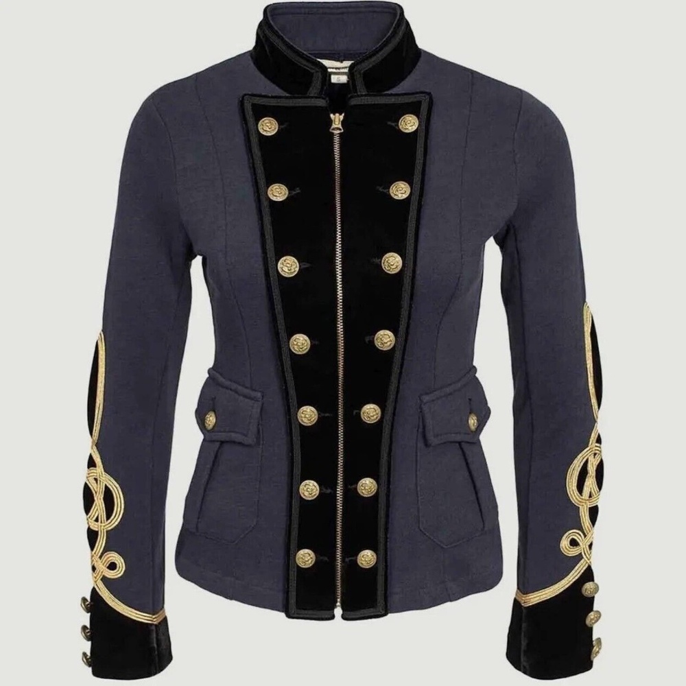 Ralph Lauren Denim & Supply Navy Blue Military Jacket Size Medium